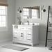 Red Barrel Studio® Valor 48" Single Bathroom Vanity Set w/ Mirror Marble in White | 36 H x 48 W x 22 D in | Wayfair