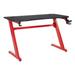 Inbox Zero Gaming Desk Wood/Metal in Red | 28.75 H x 47.25 W x 27.5 D in | Wayfair CA7345BACA6A4CA5BBECC7BDCF97CF29