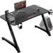 Inbox Zero Ergonomic Gaming Desk Wood/Metal in Black | 29.5 H x 63 W x 29.5 D in | Wayfair 5716DC04116F4810A3339A4F7165459D