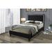 Everly Quinn Monica Velvet Bed w/ Crystals Upholstered/Velvet in Gray/Black | 48 H x 57 W x 81 D in | Wayfair 64859D822D3347E08A3F93D0A0F5E131