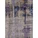 Blue/Gray 84 x 60 x 0.35 in Indoor Area Rug - 17 Stories Caramont Abstract Gray/Blue/Purple Area Rug Polyester/Wool | Wayfair