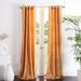 Etta Avenue™ Jeremiah Velvet Solid Room Darkening Grommet Single Curtain Panel Polyester in Yellow | 84 H in | Wayfair