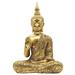 Bungalow Rose Asian Thai Buddha Figurine Resin in Yellow | 15 H x 12 W x 5 D in | Wayfair 04305B44A5664F6BAC5B719807DF537C