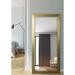 Willa Arlo™ Interiors Ungar Modern & Contemporary Beveled Accent/Bathroom/Vanity/Full Length/Overmanterl Mirror Metal in Black/Yellow | Wayfair