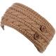 BYOS Damen Winter Chic Kabel Warm Fleece Gefüttert Crochet Knit Stirnband Turban