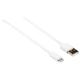 Nedis USB-Kabel - Apple Lightning 8-Pin - USB-A Stecker - Vernickelt - 3.00 m - rund - PVC - Weiss