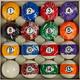 Collapsar Deluxe 2-1/4" Billiard Pool Balls Marble-Swirl Style Billiards Ball Complete 16 Ball Set (Several Style Available) (White Marble with Black Circle)