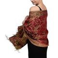 Achillea Damen Achi23 Pashmina-Schal, burgunderfarben, 28" W x 76" L