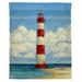 Breakwater Bay Polyester Morris Island Lighthouse, SC Wall Hanging Polyester in Blue/Gray | 24 H x 30 W in | Wayfair