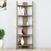 Latitude Run® Jabreena 58.7" H x 20.6" W Geometric Bookcase Wood in Brown | 58.7 H x 20.6 W x 8.9 D in | Wayfair 24DB34CD01D045DABA0023F09EC1ECEF