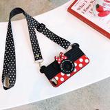 Disney Accessories | Minnie Mouse Phone Camera Case With Lanyard | Color: Black/Red | Size: Iphone 6, Iphone 6 Plus, Iphone 7, Iphone 8