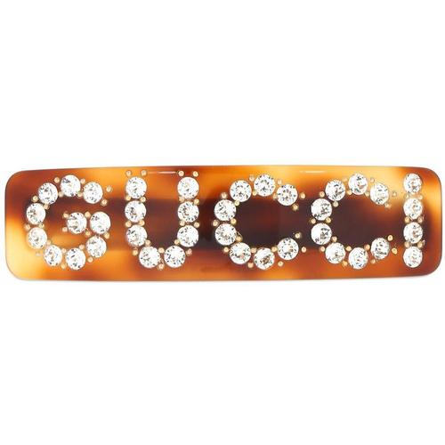 Gucci Haarspange Mit Kristalllogo