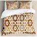 East Urban Home Antique Yellow/Brown/Ivory Eclectic Duvet Cover Set in Brown/White/Yellow | Queen Duvet Cover + 2 Shams | Wayfair