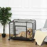 Tucker Murphy Pet™ Denning Pet Crate Metal in Black | 24 H x 35.25 W x 21.75 D in | Wayfair 060DA7420B29452BB3A38587C96AF847