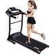Electric Treadmill Hydraulic Folding Motorized Running Machine for Home/Office Use│USB & MP3 │12 Pre-Programs │Easy Assembly | 16 KM/H│3-level adjustable incline (A)