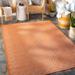 Orange 108 x 79 x 0.01 in Indoor/Outdoor Area Rug - Loon Peak® Isaha Geometric Indoor/Outdoor Area Rug | 108 H x 79 W x 0.01 D in | Wayfair