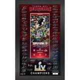 Highland Mint Tampa Bay Buccaneers Super Bowl LV Champions 12'' x 20'' Framed Signature Ticket