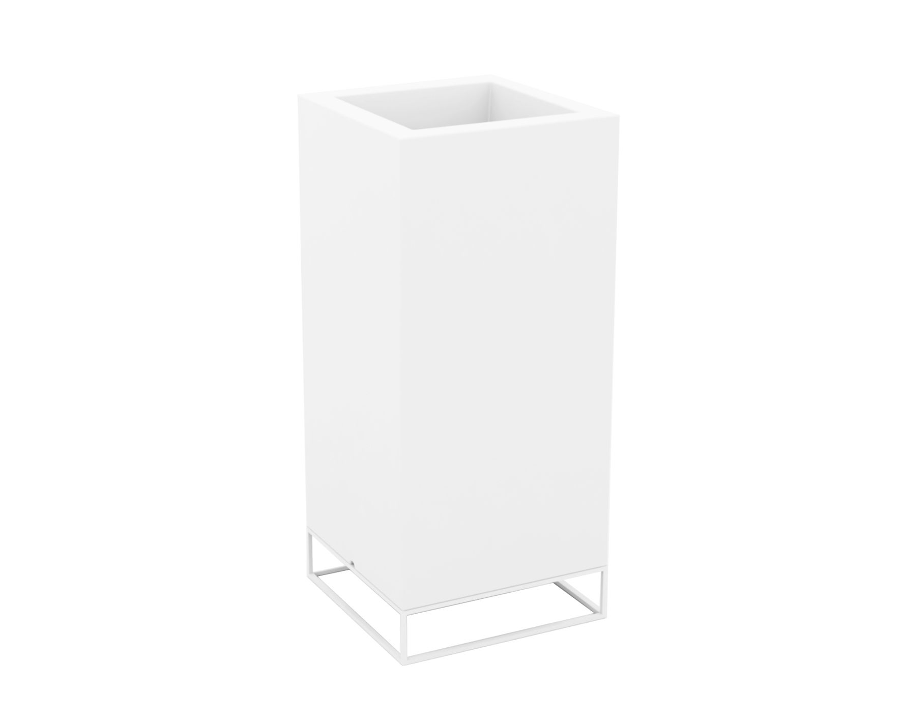 Vondom »VELA« Cubo Alto Outdoor Pflanzengefäß 60x60x100cm / Lackiert Hochglanz / Orange Image