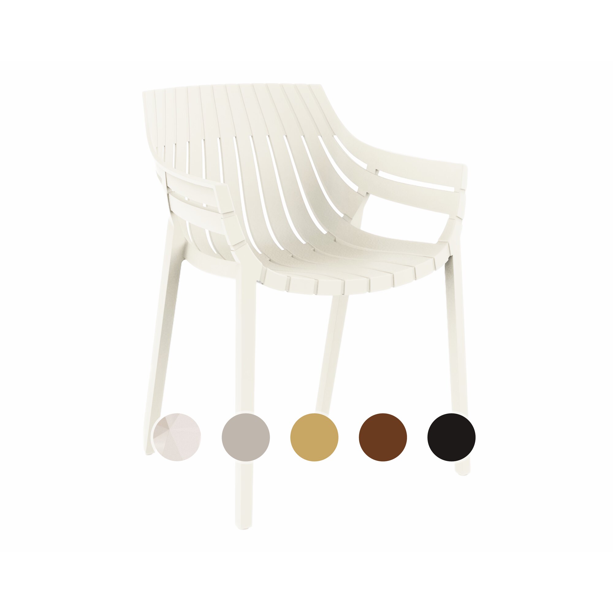 Vondom »SPRITZ« Outdoor Armlehnstuhl Basic matt / Ecru