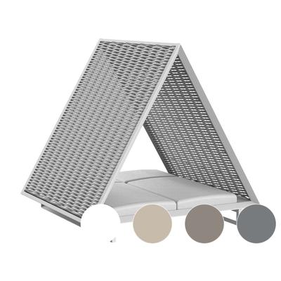 Vondom »VINEYARD« Outdoor Daybed gewebtes Seildach White mit Bezug Silvertex White 4004 / Dach Cordon Snow white 1041 Image