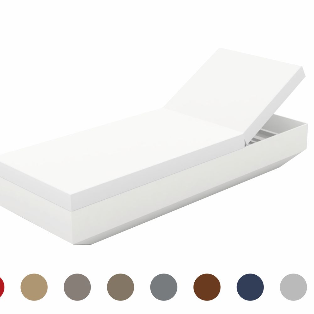 Vondom »VELA« Outdoor Sonnenliege Lackiert Hochglanz / White