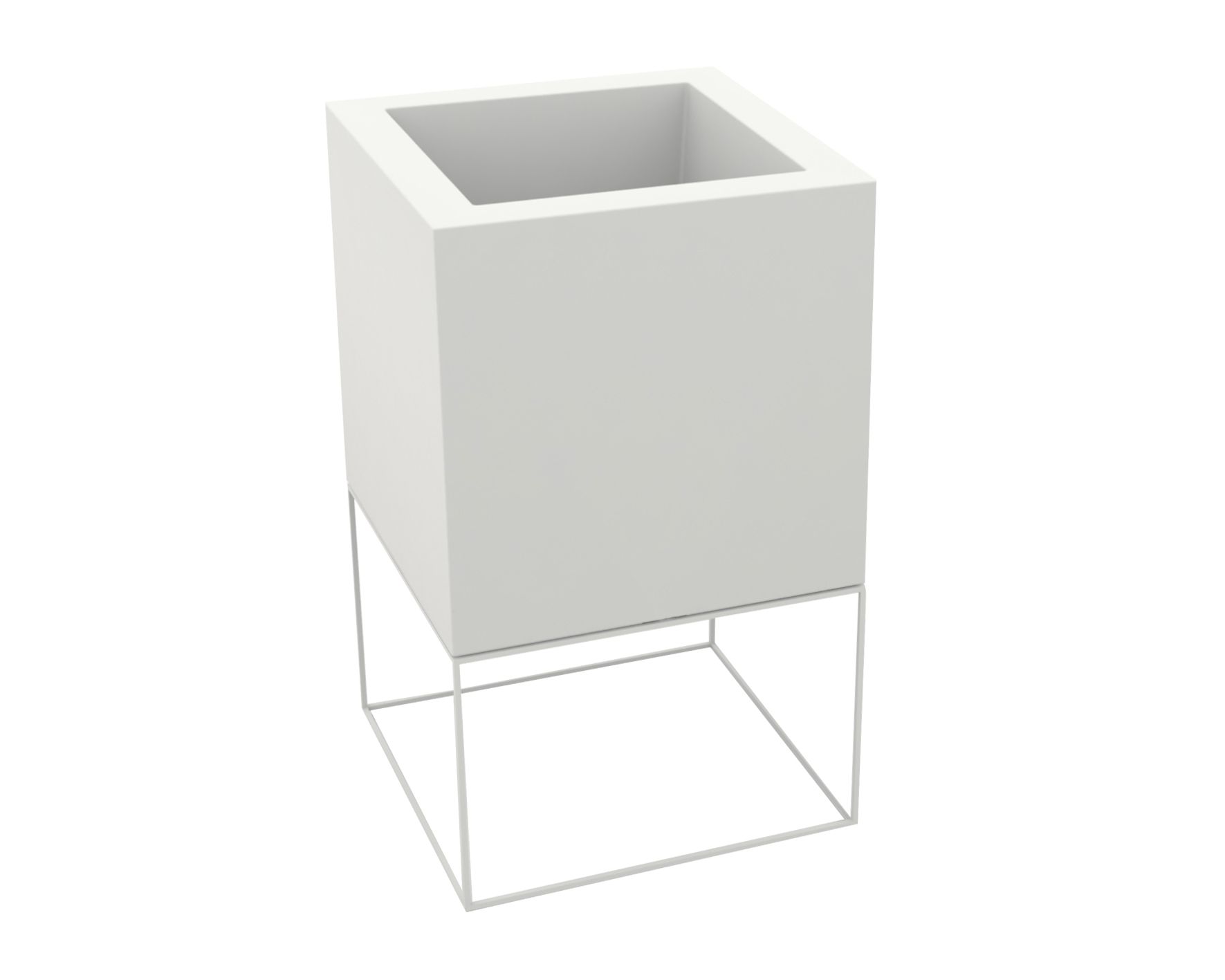 Vondom »VELA« Nano Cubo Outdoor Pflanzengefäss 28 cm / Lackiert Hochglanz / Black Image