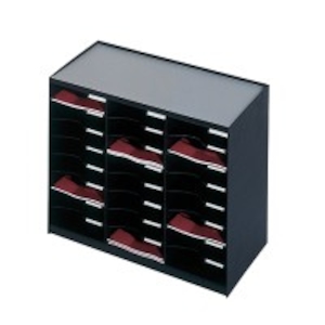 Paperflow Sortierstation aus Kunststoff 3 × 8 Fächer DIN A4 in Schwarz - 516-1036 Image