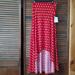 Lularoe Dresses | Lularoe Olivia Hi-Lo Strapless Dress | Color: Red/White | Size: M