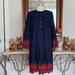 J. Crew Dresses | J.Crew Crew Neck Eyelet Red Bell Sleeve Dress Euc | Color: Blue/Red | Size: S