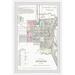 17 Stories Vintage Map of Savannah - Picture Frame Graphic Art Print on Paper in Black/Blue/Pink | 12 H x 8 W x 1.5 D in | Wayfair