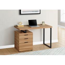 "Computer Desk / Home Office / Laptop / Left / Right Set-Up / Storage Drawers / 48""L / Work / Metal / Laminate / Brown / Black / Contemporary / Modern - Monarch Specialties I 7642"