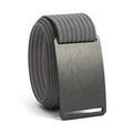 GRIP6 | Mens Belt Webbing Belts For Men | Gunmetal Grey Strap 32in/80cm