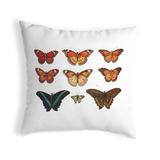 August Grove® Janus Multi Butterflies Outdoor Square Pillow Cover & Insert Polyester/Polyfill blend | 18 H x 18 W x 6 D in | Wayfair