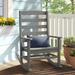 Sol 72 Outdoor™ Sol 72 Traditional Porch Rocking Chair Plastic/Resin in Gray | 41.25 H x 26.25 W x 34 D in | Wayfair