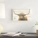 Union Rustic Highland Cow Shiplap V2 by James Wiens - Wrapped Canvas Painting Print Canvas in Brown | 8 H x 12 W x 1.25 D in | Wayfair