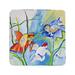 Highland Dunes Fantails II Coaster Silicone in Blue/Green/Orange | 1 H x 4 D in | Wayfair C59F12EAB98345308AF0A71FE131B90D