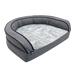 Sofa Lounge Waterproof Dog Bed, 21" L X 26.5" W X 7.5" H, Small, Gray