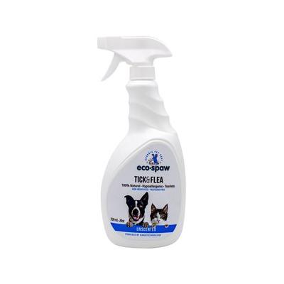 EcoSpaw Unscented Flea & Tick Dog & Cat Spray, 24-oz bottle