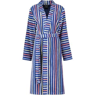 Cawö - Cawö Bademäntel Damen Kimono Streifen 3343 blau-multicolor - 12 Weiss