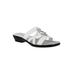 Wide Width Women's Torrid Sandals by Easy Street® in White Croco (Size 12 W)