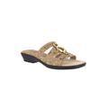 Extra Wide Width Women's Torrid Sandals by Easy Street® in Cork Gold Fleck (Size 7 WW)