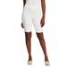 Plus Size Women's Everyday Stretch Cotton Bike Short by Jessica London in White (Size 26/28)