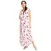 Plus Size Women's Tie-Front Maxi Dress by ellos in Pink Frost Floral (Size 24)