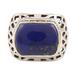 Royal King,'Men's Lapis Lazuli and Sterling Silver Ring from India'