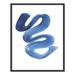 Joss & Main Slinky Indigo II by Filippo Ioco - Painting Print Canvas in Blue/White | 29.5 H x 23.5 W x 2 D in | Wayfair 40480-01