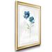 Red Barrel Studio® Blue Botanical II - Picture Frame Painting Print on Paper in Blue/White | 24.5 H x 18.5 W x 1.5 D in | Wayfair