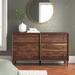 Sand & Stable™ Harry Willow Place 6 Drawer 59.05" W Double Dresser Wood in Brown | 34.45 H x 59.05 W x 18.9 D in | Wayfair