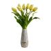 Primrue Dutch Tulip Floral Arrangement in Vase Polyester in Green | 22 H x 12 W x 12 D in | Wayfair 3BD553A0998743E4A6F6365921D5284B