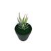 Primrue 3.5 x 3.5 x 7" Diameter Black Planter w/ Succulent Aloe Vera Last Forever Artificial Green Turf Plastic | 7 H x 3.5 W x 3.5 D in | Wayfair