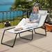 Zipcode Design™ Arguello 74" Long Reclining Single Chaise Metal in Gray | 15.5 H x 62 W x 74 D in | Outdoor Furniture | Wayfair